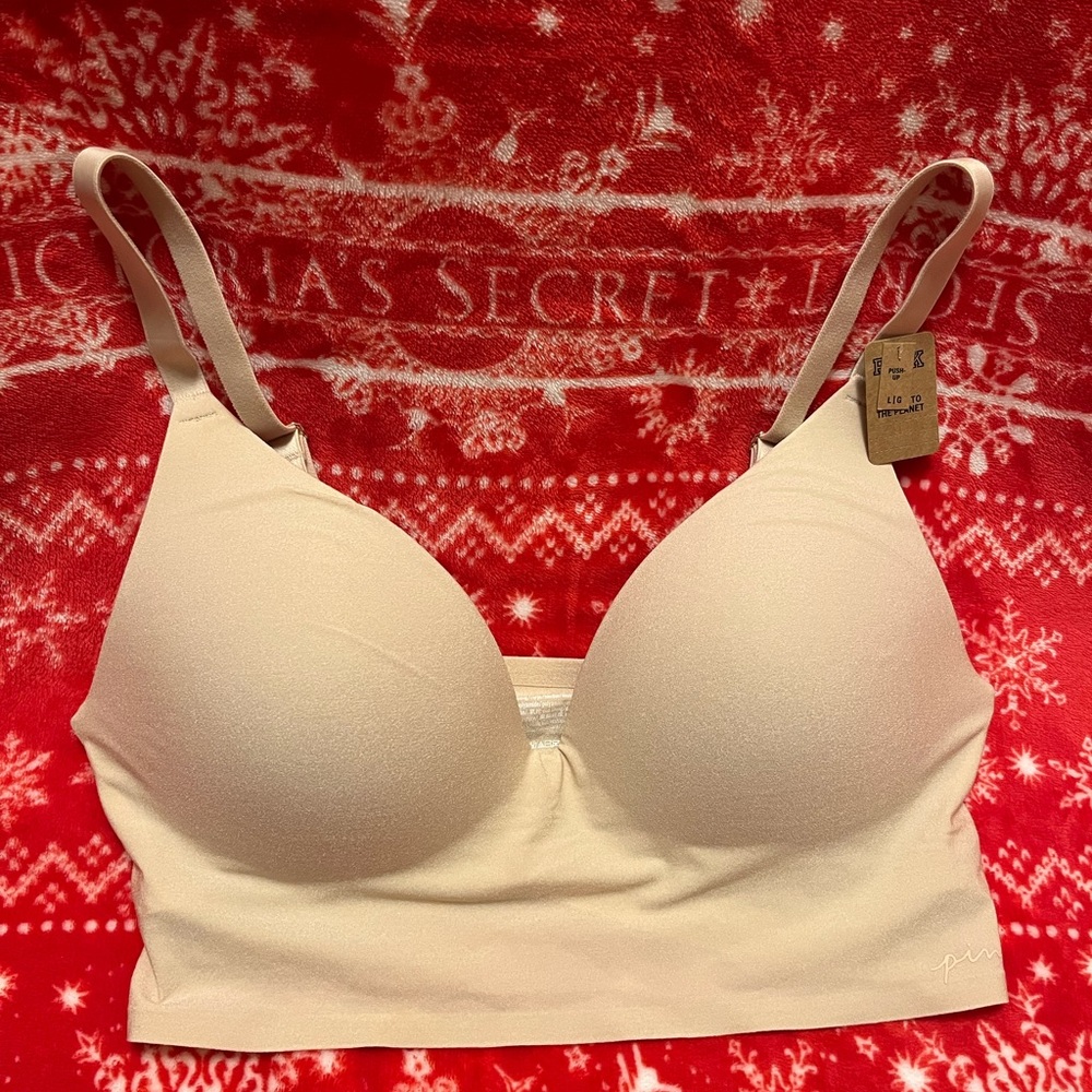 PINK Push-up Bra in Nude/Creme (Never Used)